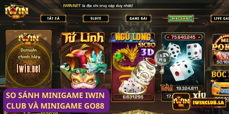So sánh Minigame IWIN CLUB và Minigame Go88